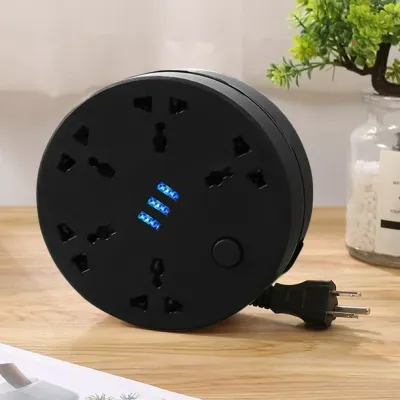 GiliGiliso Clearance Travel Power Strip,6.56Ft Extension Cord With 3 USB Ports And 5-Outlet,Ultra-Compact Wide Spaced Multi Outlets Plugs Sockets,Room,For Room,Work Gifts GiliGiliso Clearance Travel Power Strip,6.56Ft Extension Cord With 3 USB Ports And 5-Outlet,Ultra-Compact Wide Spaced Multi Outlets Plugs Sockets,Room,For Room,Work Gifts