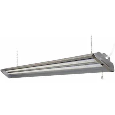 Hyper Tough 4ft LED Shop Light 5000 Lm with Pull Chain, Gray