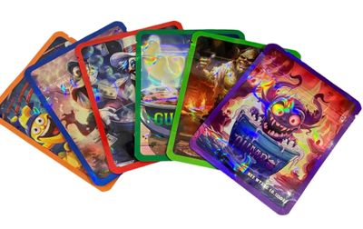 100 Packs Holographic Mylar Bags w/designs
