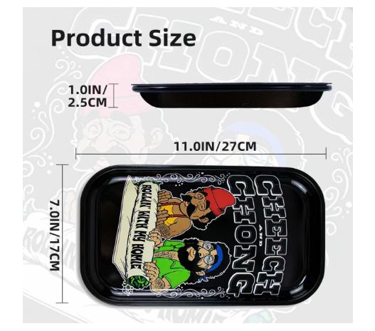 Metal Tray with PVC Soft Magnetic Lid - Black, Large,  Decorative Tray