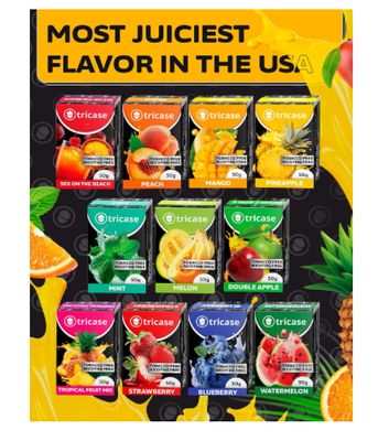 5 pcs Shisha Hookah Favors Bundle 1.7 oz Each - Sex on the Beach, Tropical Fruit Mix, Watermelon, Blueberry, Mint - Hookah Flavors Nicotine Free made from Tea Leaves with Organic Shisha Hookah Flavors