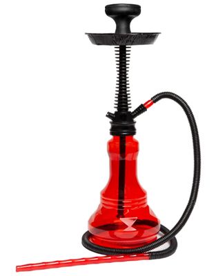 Complete 20” Set with Everything - Plastic Hookah Down Stem with Diffuser Washable Hose Silicone Shisha Bowl and Tongs Purge ready to go, Easy pull