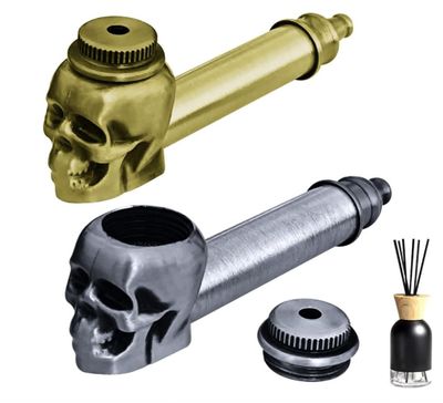 2-Piece Set - Available in 2 Colors, Silver and Bronze, Featuring a Classic Ghost Head Design.