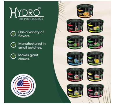 Hydro Hookah Flavors, Nicotine-Free - Signature Hookah Flavor Blends, Delicious Shisha Hookah Flavors Nicotine Free and Tobacco Free, Alternative to Hookah Tobacco, 250g [Jamaican Mint]