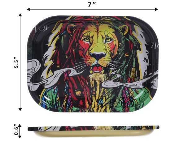 Small Metal Tray with Magnetic Lid,Metal Small Tray with Spill Proof Cover/Assorted designs