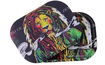 Small Metal Tray with Magnetic Lid,Metal Small Tray with Spill Proof Cover