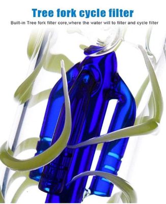 10" Glass GlowBlue reusable dishwasher safe