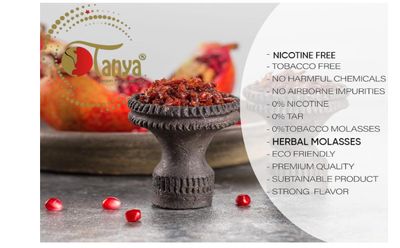 Tanya Herbal 100% Nicotine And Tobacco Free Shisha Hookah Flavors 250G Bag (Paris Romantic)