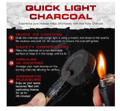 Instant Light Coals– Incense Coal Disks – Coal Tablets – Charcoal Disks – 100 Coals – 33 mm Quick Light Briquettes – Slow Burn/Low Smoke