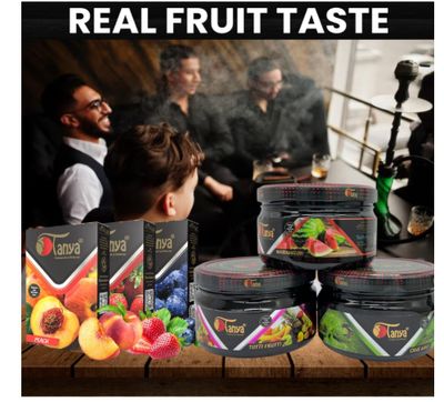 100% Nicotine &amp; Tobacco Free Shisha Hookah Flavors Fruit Mix Organic Shisha Flavors 50g Delicious Fruit Flavors (Tutti Fruity)