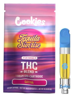 Cookies THC Blend Vape Cartridge – 1 Gram 510 Thread Tequila Sunrise