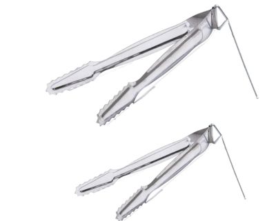 2 Pieces Shisha Coal Tongs Metal Charcoal Pliers Arabian Hookah Accessories Kitchen Utensils