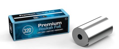 320° Premium Hookah Aluminum Foil - Extra Thick Heavy Duty Rolls - 7" Wide (180mm) - 82ft Length (25m) - 40 Micron Thick Nicotine Free
