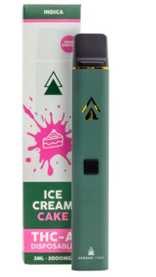 Ice Cream Cake -Indica Serene Tree THCA Disposable Vape Pens 3000mg