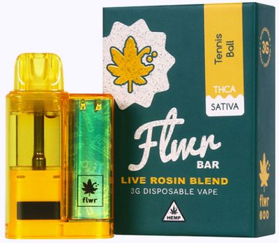 Tennis Ball-Flwr Bar THC-A Live Rosin Disposable | 3g