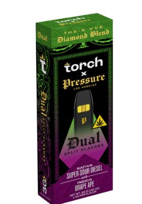 Super Sour Diesel-Torch X Pressure THCa VVS Diamond Blend Dual Disposable 3g
