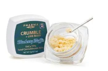 PharmaTHC THCa Live Resin Crumble – Blueberry Muffin (2 grams)