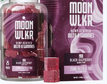 MOONWLKR-Delta 8 Gummies — Black Raspberry 25ct