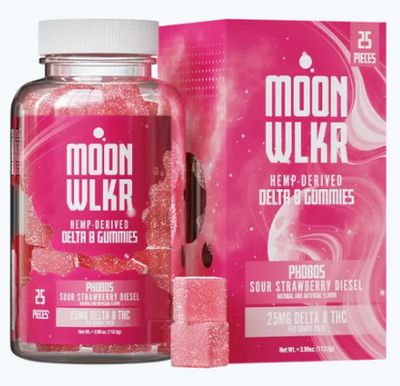 MOONWLKR-Delta 8 Gummies — Sour Strawberry Diesel