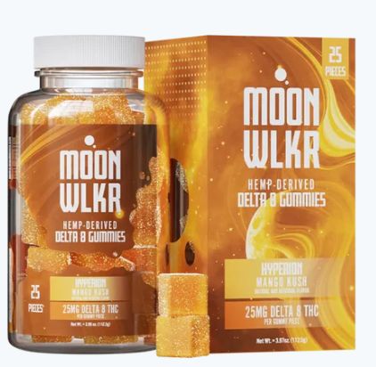 MOONWLKR-Delta 8 Gummies — Mango Kush 25ct