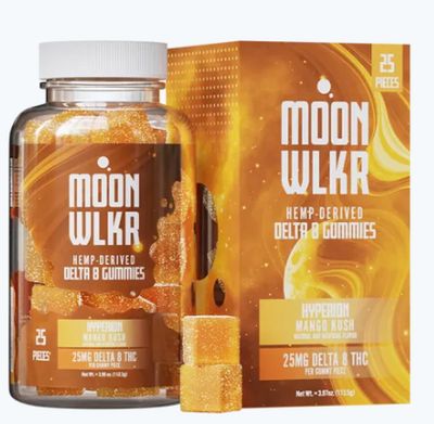 MOONWLKR-Delta 8 Gummies — Mango Kush 25ct