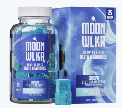 MOONWLKR-Delta 8 Gummies — Blue Dream Berry 25ct