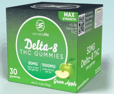 Green Apple Delta-8 Gummies – (30ct) 1500mg
