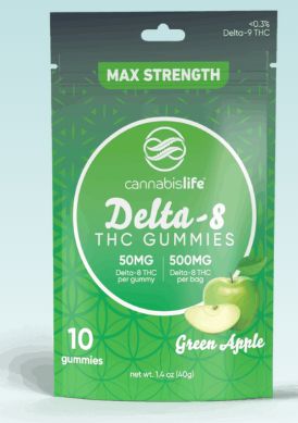 Green Apple Delta-8 Gummies – (10ct) 500mg