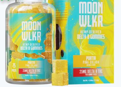 MOONWLKR-Delta 8 Gummies - Pina Colada 25ct