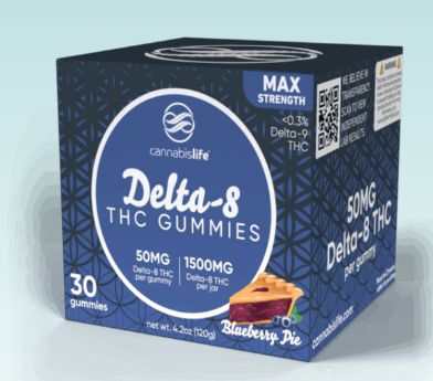 Blueberry Pie Delta-8 Gummies – (30ct) 1500mg