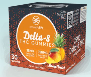 Mango Twist Delta-8 Gummies - (30ct) 750mg