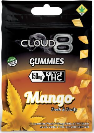 Cloud 8 - Delta 8 Gummies 5PK - 150 MG - (30MG / Gummy) - Mango