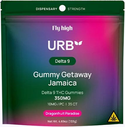 Urb Delta 9 THC Gummies-Dragonfruit Paradise | (35ct) 350mg