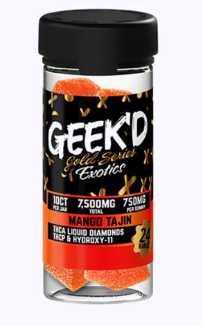 Geek’d 24k Gold Series Exotics Gummies- Mango Tajin | (10ct) 7500mg