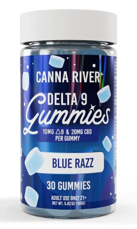 Canna River D9 Gummies-Blue Razz