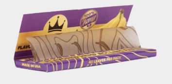 King Palm-Hemp Rolling Papers -Banana- 1 1/4 Size