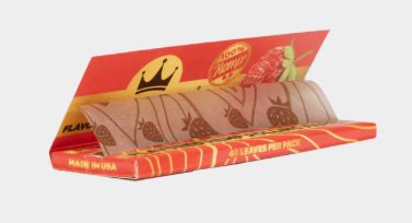 King Palm-Hemp Rolling Papers - Strawberry-1 1/4 Size