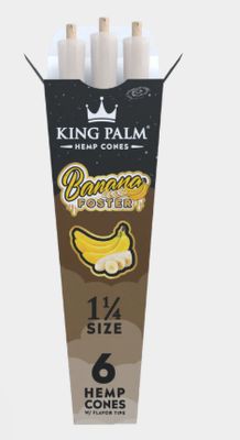 King Palm-6 Hemp Cones- Grape Swish - 1 1/4 Size
