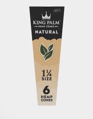 King Palm- 6 Hemp Cones- Natural - 1 1/4 Size