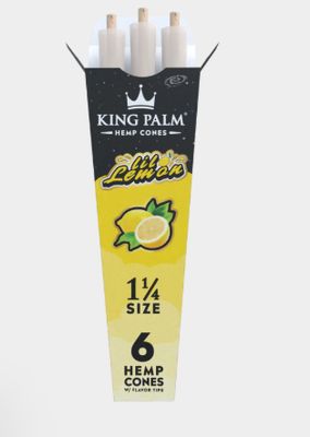 King Palm-6 Hemp Cones- Lil Lemon - 1 1/4 Size