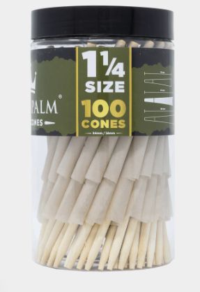 Bulk Pre-Rolled Cones – 1 1/4th Size - 100 ct - Tube