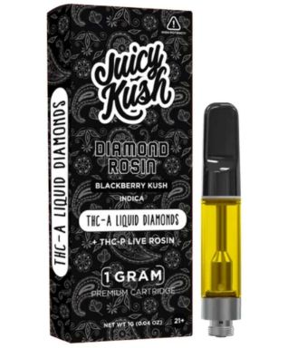Juicy Kush Diamond Rosin-Blackberry Kush-Indica Cartridge 1g