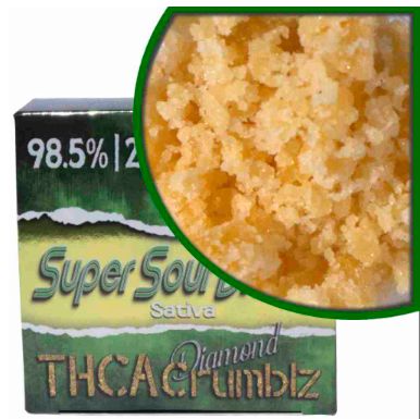 Dazed-Super Sour Diesel-Sativa THCa Diamond Crumblz Dabs 2g