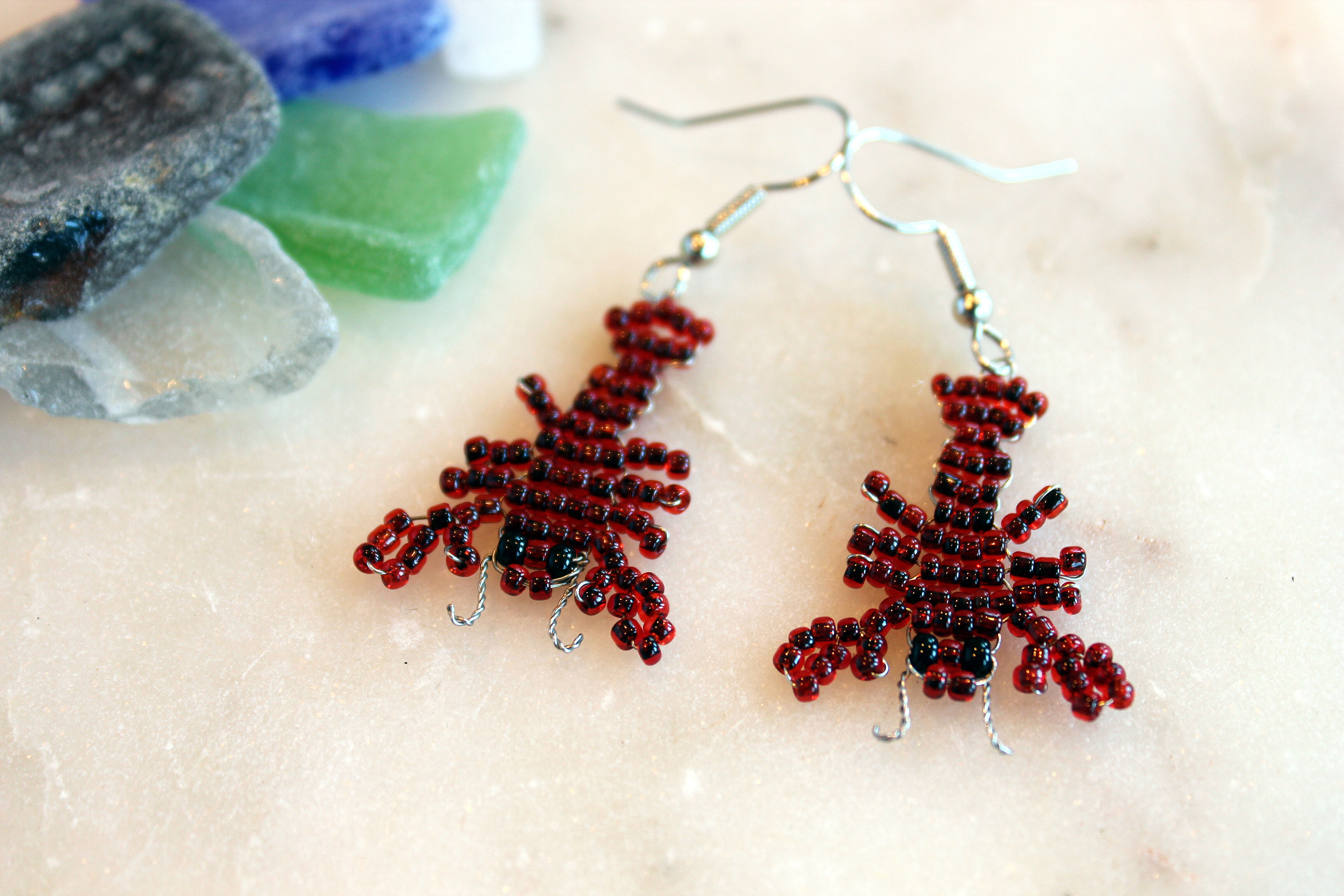 Beaded 2024 lobster earrings