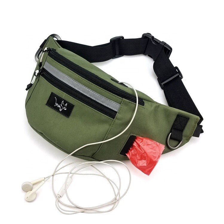 New fashion factory supplier multi color dog poop bag dispenser multi functional waist bag