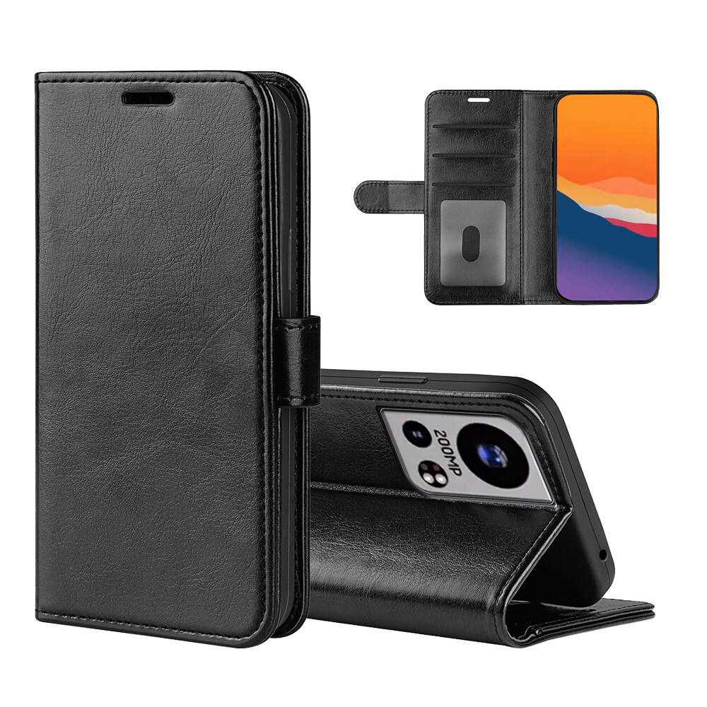 Solid PU Leather Flip Phone Case Cover For Samsung S20 S21 S22 Plus Ultra