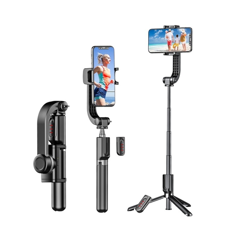 Waterproof Rotating Motion Selfie Stick Black