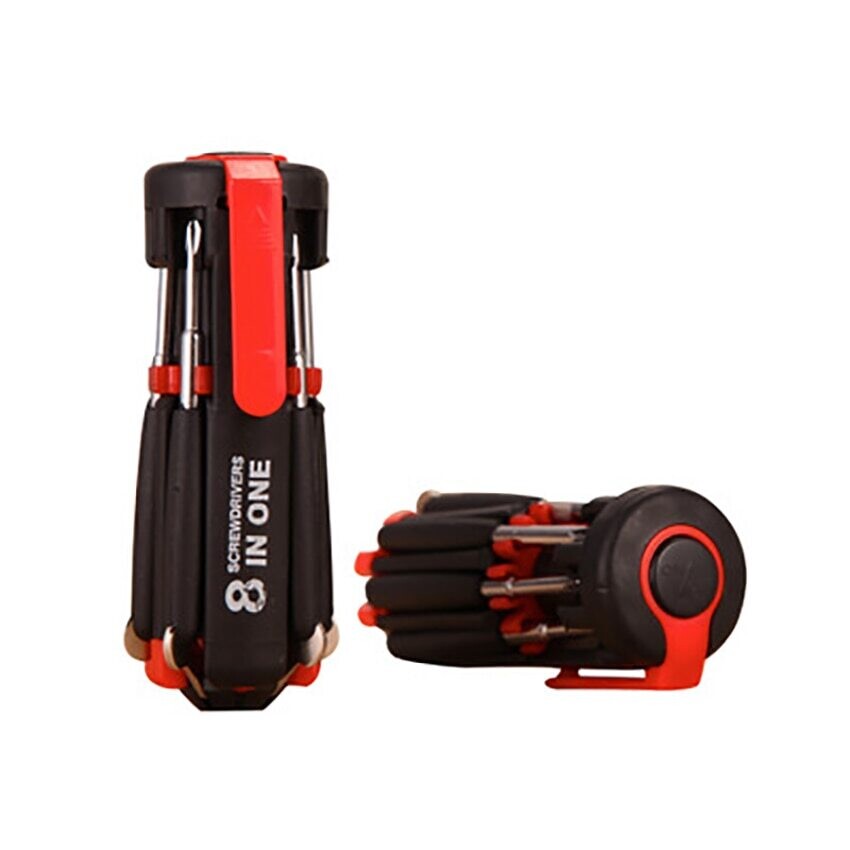 Pocket 8 in 1 Screwdriver LED Light Multi-function Repair Tools