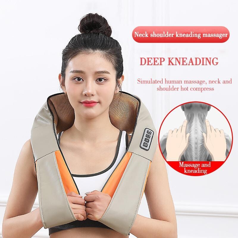U Shaped Electric Shoulder Neck Waist Shawl Kneading Massage Shawl