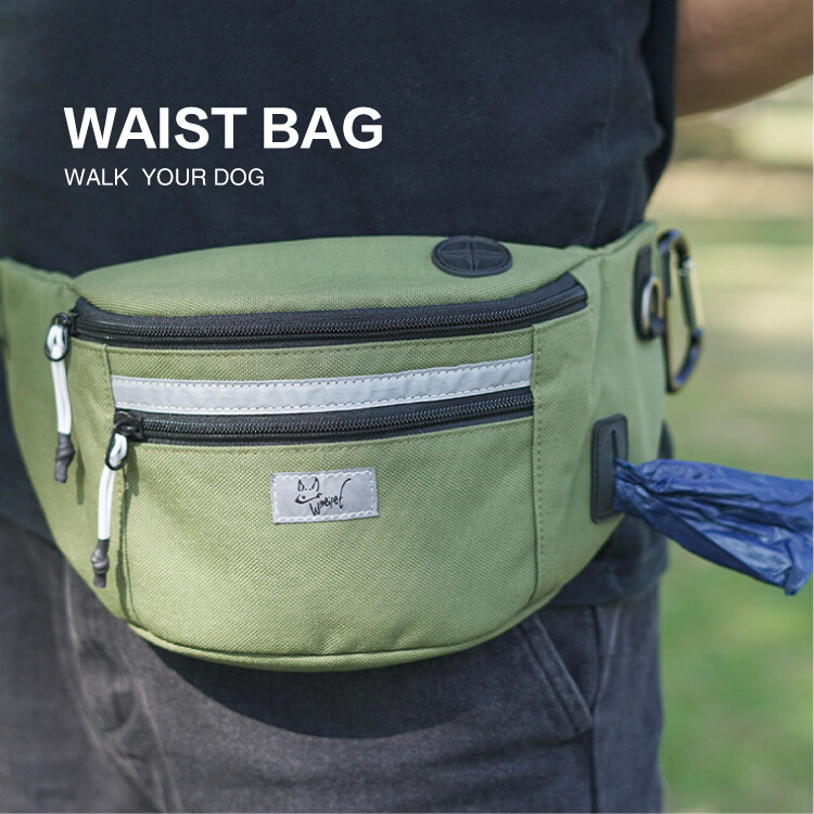 New fashion factory supplier multi color dog poop bag dispenser multi functional waist bag
